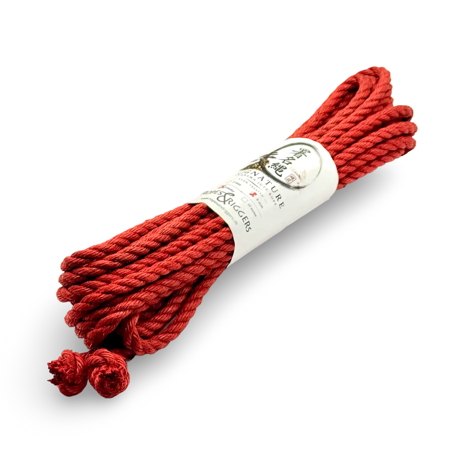 Rødt Signatur Jute Reb i 6 mm til Shibari og Kinbaku