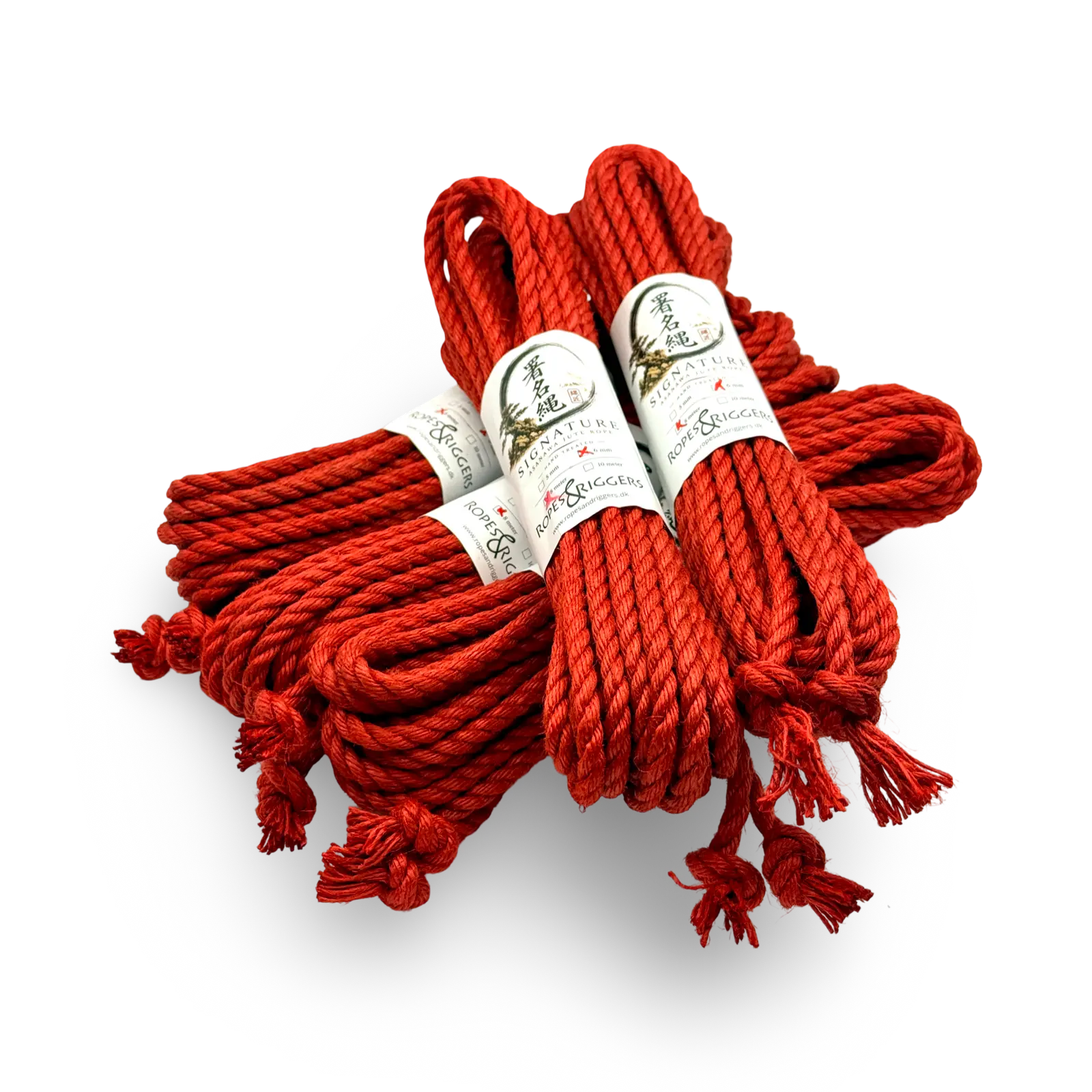 Rødt Signatur Jute Reb i 6 mm til Shibari og Kinbaku