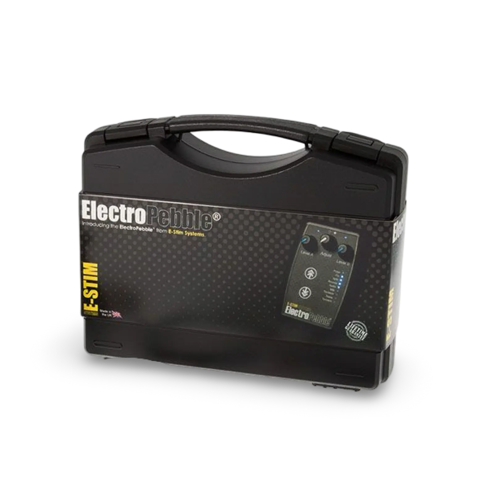 ElectroPebble 2-channel E-Stim powerbox with Audio Mode and nine programmes.